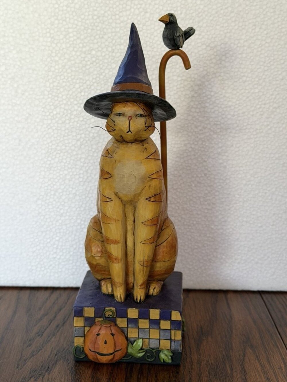 Jim Shore Heartwood Creek Kitty In A Witch Hat Halloween Figurine 2006 (no box)